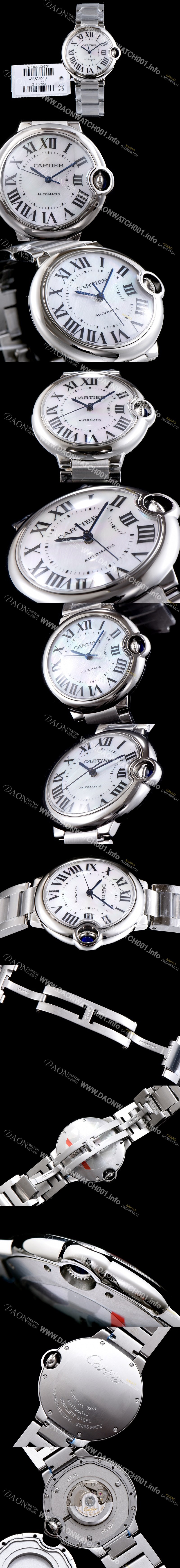 홍콩명품 [까르띠에] 남여공용 2019신상 발롱블루 W2BB0011 36mm 화이트 자게 다이얼 오토매틱 무브먼트 CAR0505