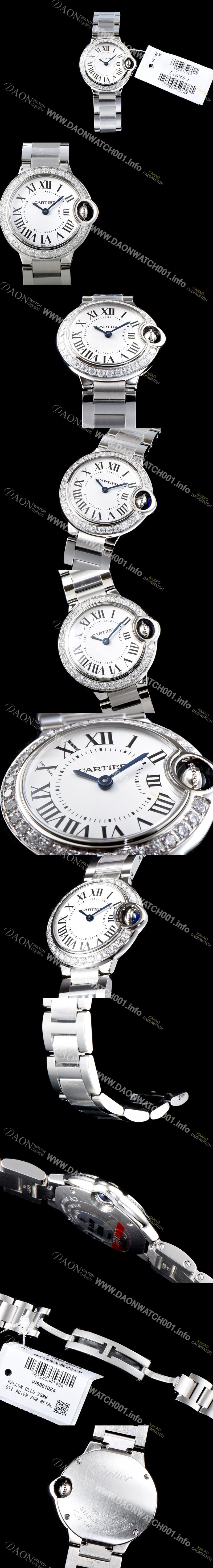홍콩명품 [까르띠에] 여성용 2019신상 발롱블루 W4BB0015 28mm 다이아몬드 베젤 쿼츠 무브먼트 CAR0144