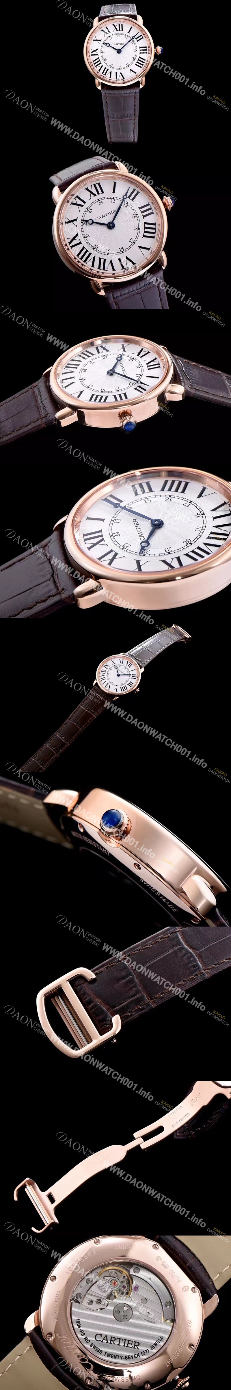 홍콩명품 [까르띠에] 남성용 솔로 드 까르띠에 W6801004 화이트 다이얼 오토매틱 무브먼트 CAR0122