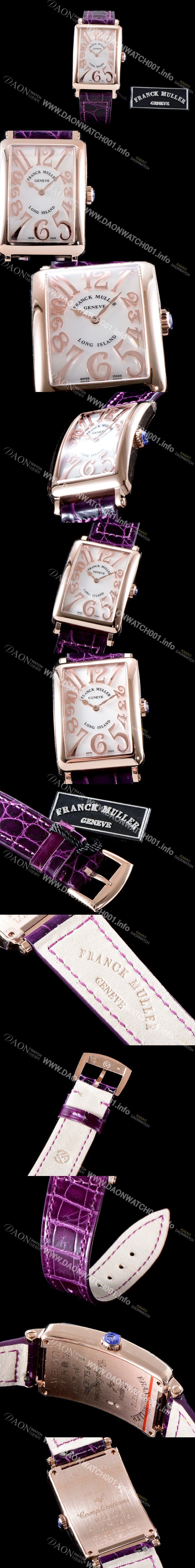 홍콩명품 프랭크뮬러] 여성용 롱아일렌드 952 QZ REL 컬력션 18K 로즈골드 케이스 마더 오브 펄 다이얼 스위스 쿼츠 무브먼트 FRA0410