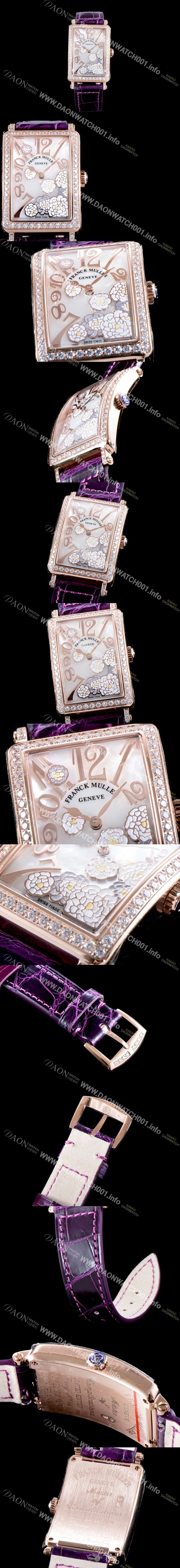 홍콩명품 [프랭크뮬러] 여성용 롱아일렌드 952 QZ ORC D 1R 컬력션 최상급 퀄리티의 쥬얼셋팅 케이스 마더 오브 펄 다이얼 스위스 쿼츠 무브먼 FRA0415