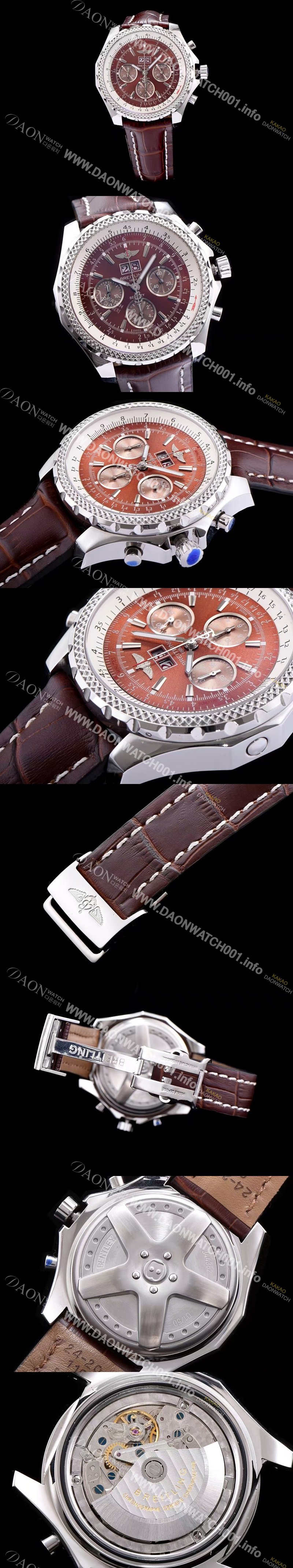 홍콩명품 [브라이틀링] 남성용 밴틀리 6.75 빅데이트 브라운 다이얼 브라운다이얼 BRE4201