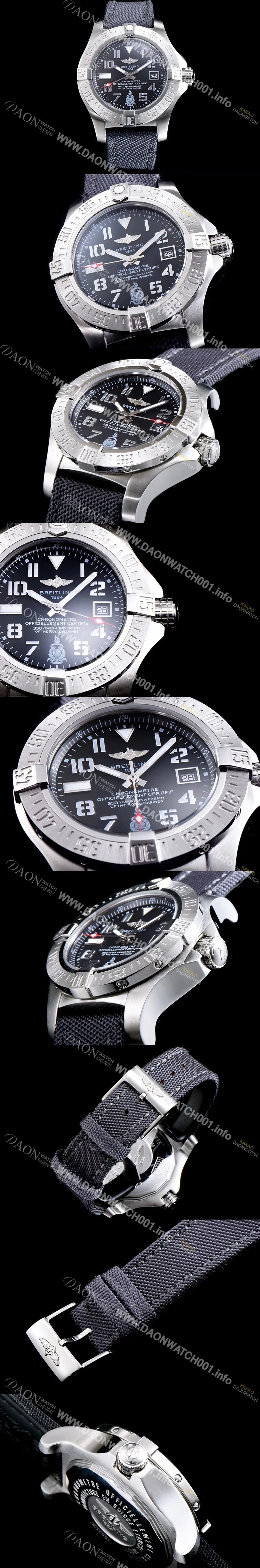 홍콩명품 [브라이틀링] 남성용 에어로마린 베스트 에디션 슈퍼오션 블랙 다이얼 BRE0202