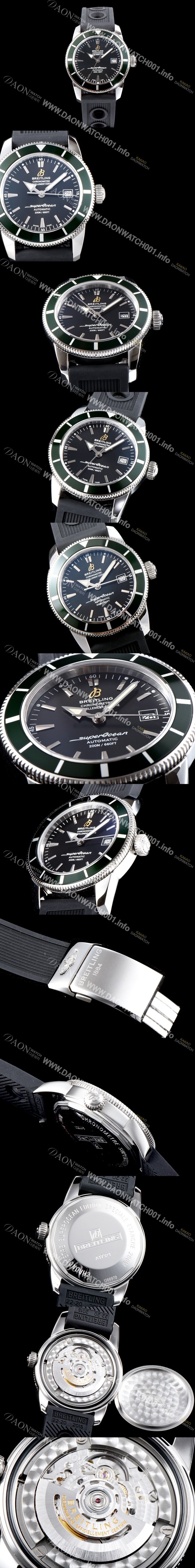 홍콩명품 [브라이틀링] 남성용 데일리워치 베스트!!슈퍼오션II A1732124|BA61|200S|A20D.2 헤리티지 블랙 다이얼 스위스 ETA 2824-A2 무브먼트 BRE0214