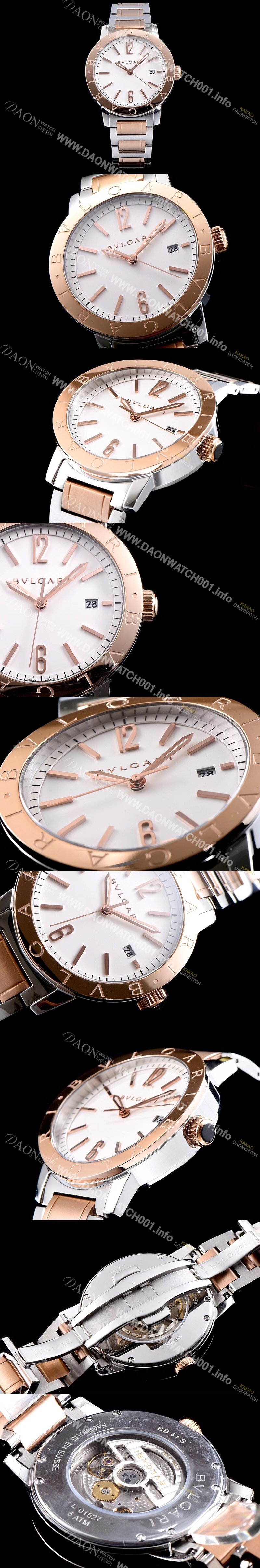 홍콩명품 불가리 소티리오 불가리 9015 오토매틱 무브먼트 화이트다이얼 BVL4221