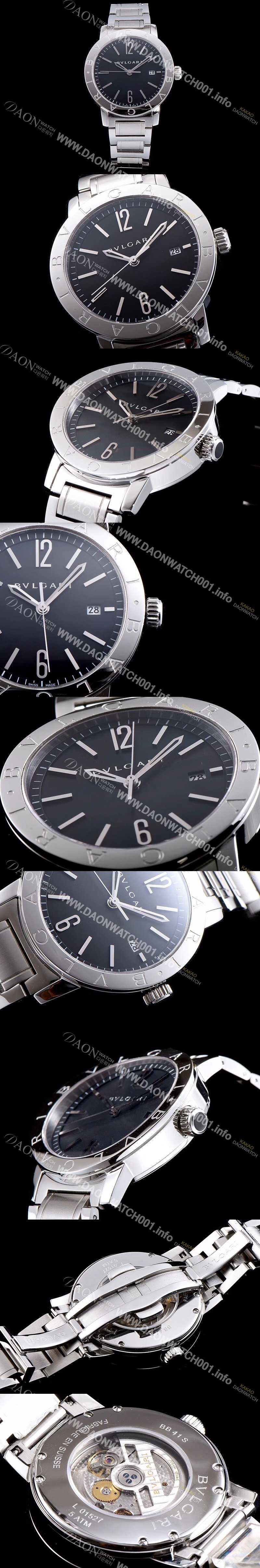 홍콩명품 [불가리] 남성용 소티리오 불가리 9015 오토매틱 무브먼트 블랙다이얼 BVL4210