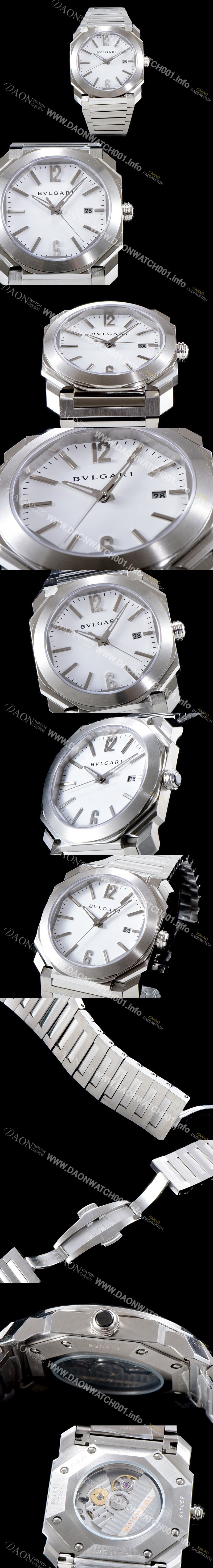 홍콩명품 [불가리] 남성용 옥토102105 BGO38C3SSD 화이트 다이얼 브레이슬릿 오토매틱 무브먼트 BVL4303