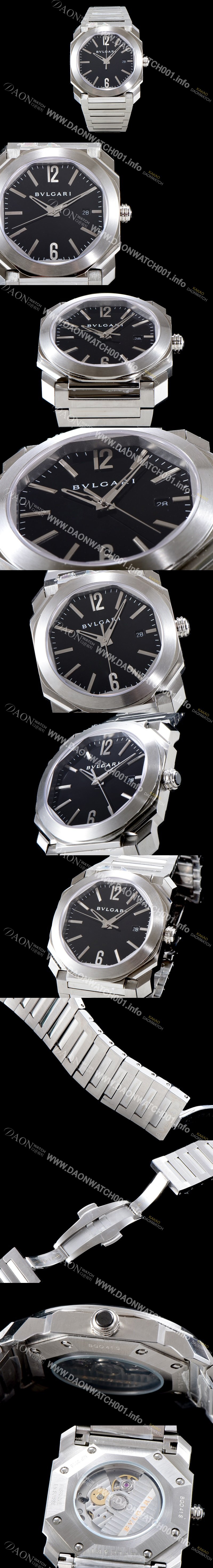 홍콩명품 [불가리] 남성용 옥토102854모델 블랙 다이얼 브레이슬릿 오토매틱 무브먼트 BVL4301