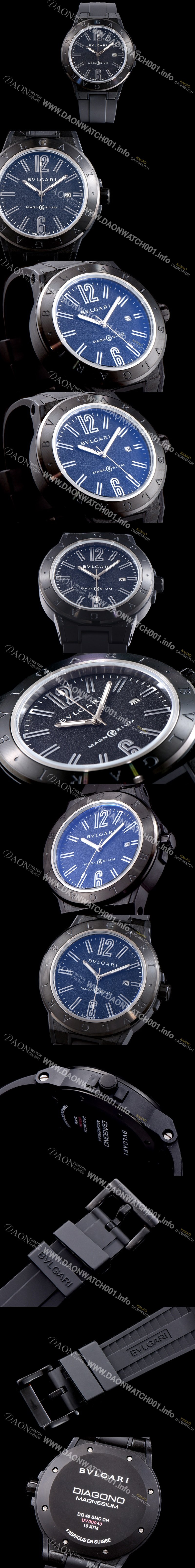 홍콩명품 [불가리] 남성용 신상품 업데이트!! 디아고노 102307 DG41C14SMCVD 마그네슘 PVD 블랙 다이얼 오토매틱 무브먼트 BVL4250