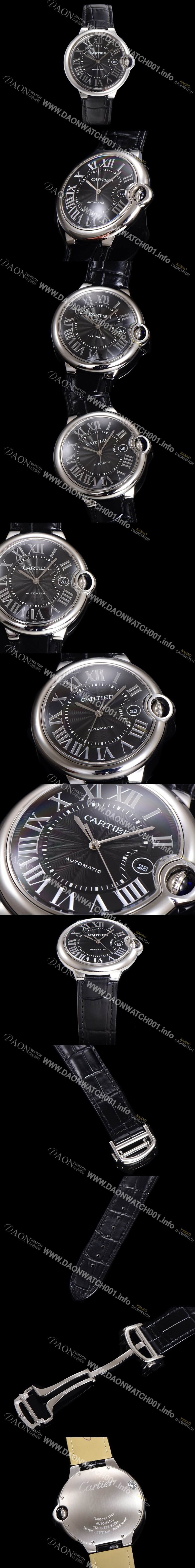 홍콩명품 [까르띠에] 남성용 신상 발롱블루 시계 블랙 다이얼 42mm 오토매틱 무브먼트 CAR0142