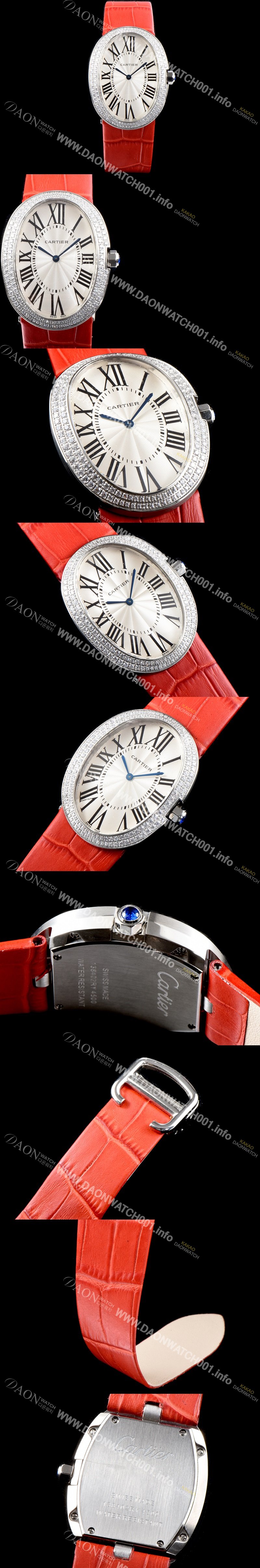 홍콩명품 [까르띠에] 여성용 베누아 스위스 쿼츠 쥬얼리 베젤 화이트 다이얼 CAR0301