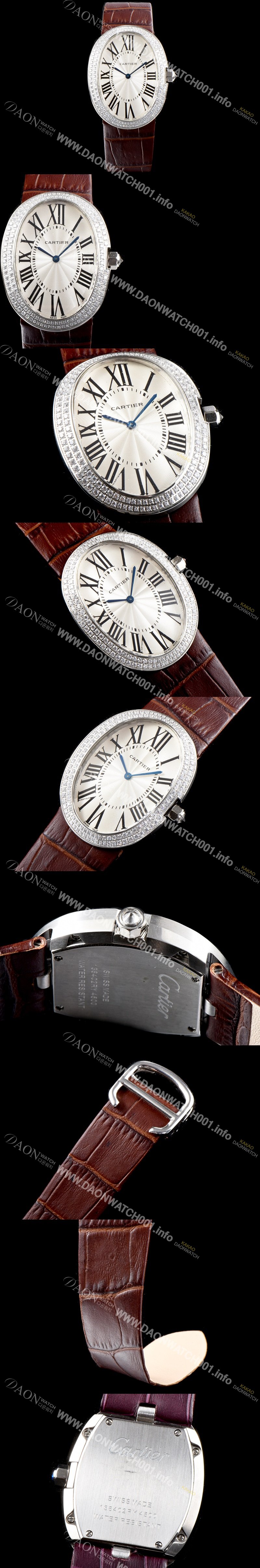 홍콩명품 [까르띠에] 여성용 베누아 스위스 쿼츠 쥬얼리 베젤 화이트 다이얼 CAR0344