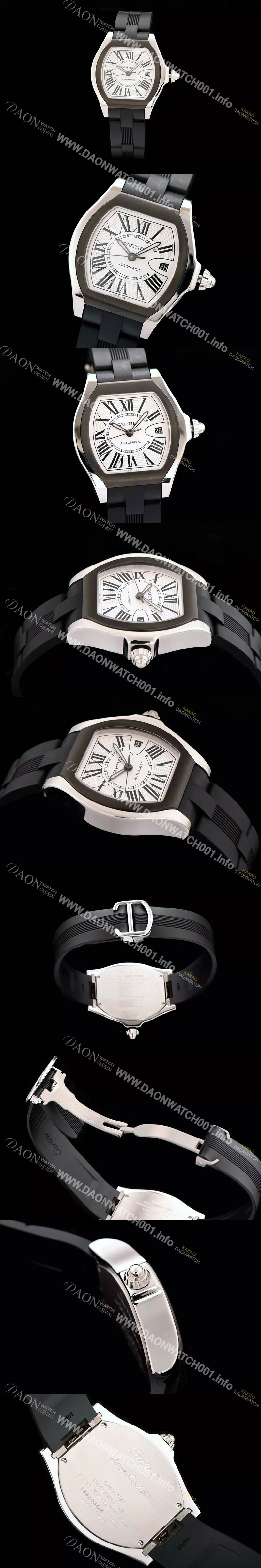홍콩명품 [까르띠에] 남성용 로드스터 스위스 2824 무브먼트 화이트 다이얼 CAR0310