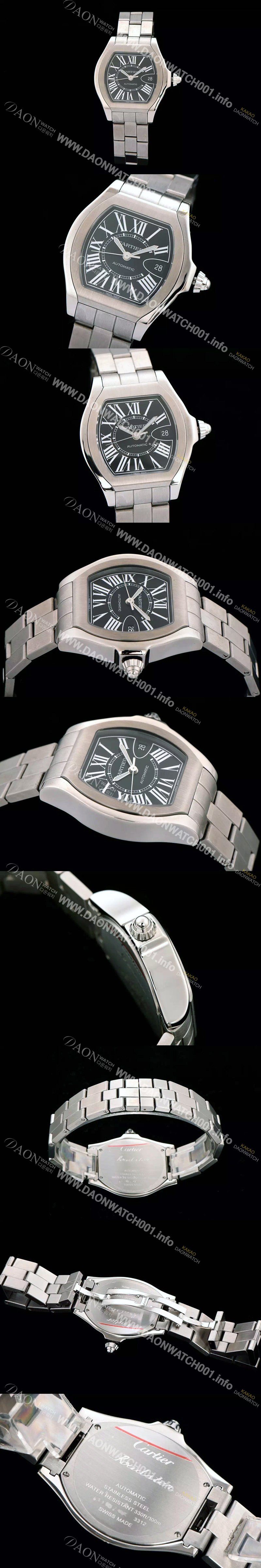 홍콩명품 [까르띠에] 남성용 로드스터 스위스 2824 무브먼트 블랙 다이얼 CAR0304