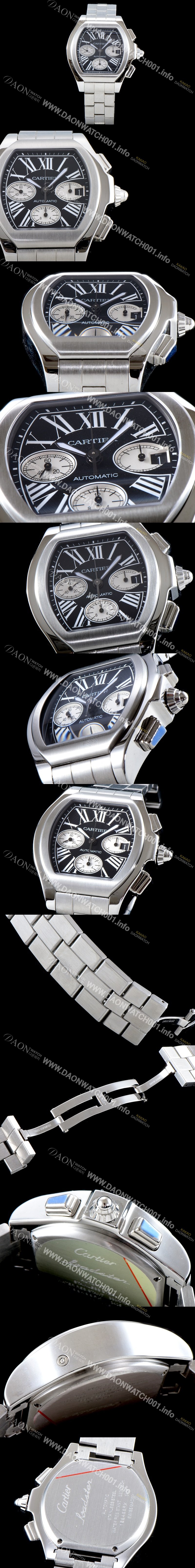 홍콩명품 [까르띠에] 남성용 로드스터 크로노그래프 블랙다이얼 CAR0302