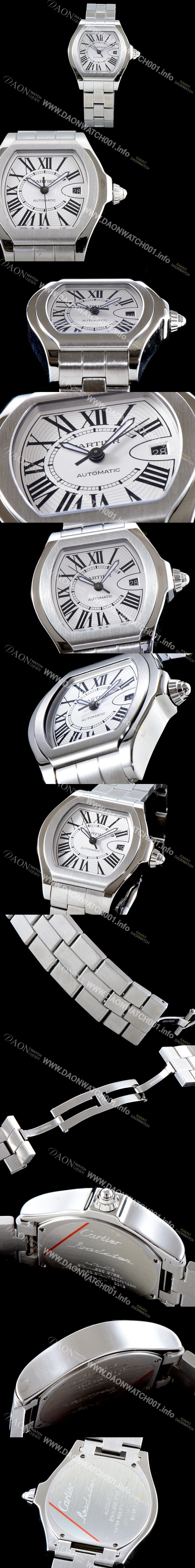 홍콩명품 [까르띠에] 남성용 로드스터 스위스 2824 무브먼트 화이트 다이얼 CAR0300