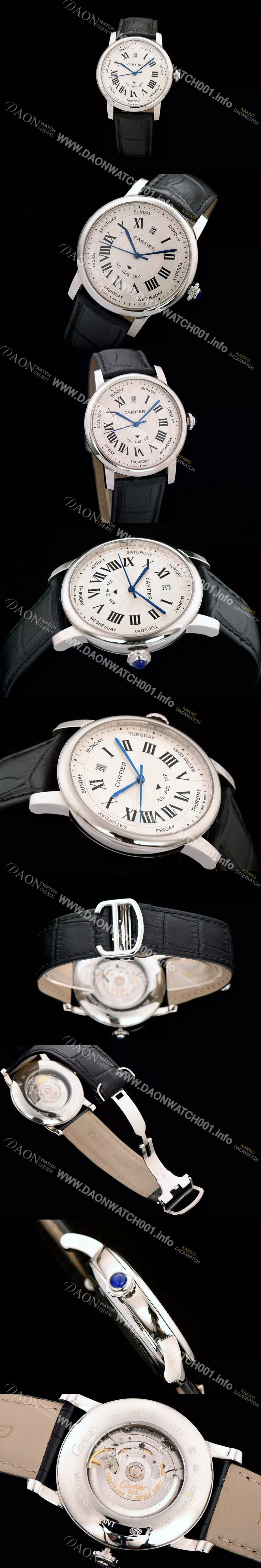 홍콩명품 [까르띠에] 남성용 솔로 드 까르띠에 오토매틱 42mm 화이트다이얼 CAR0042