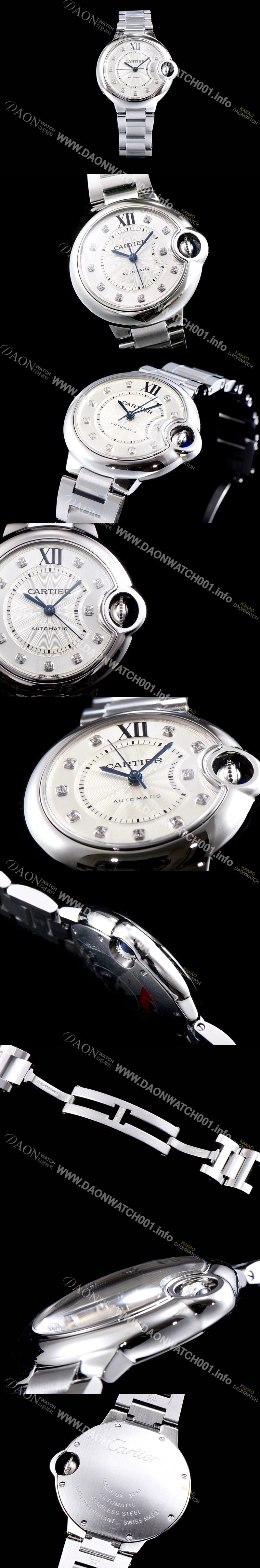 홍콩명품 [까르디에] 여성용 발롱블루 WE902074 오토매틱 화이트 다이얼 33mm CAR0044