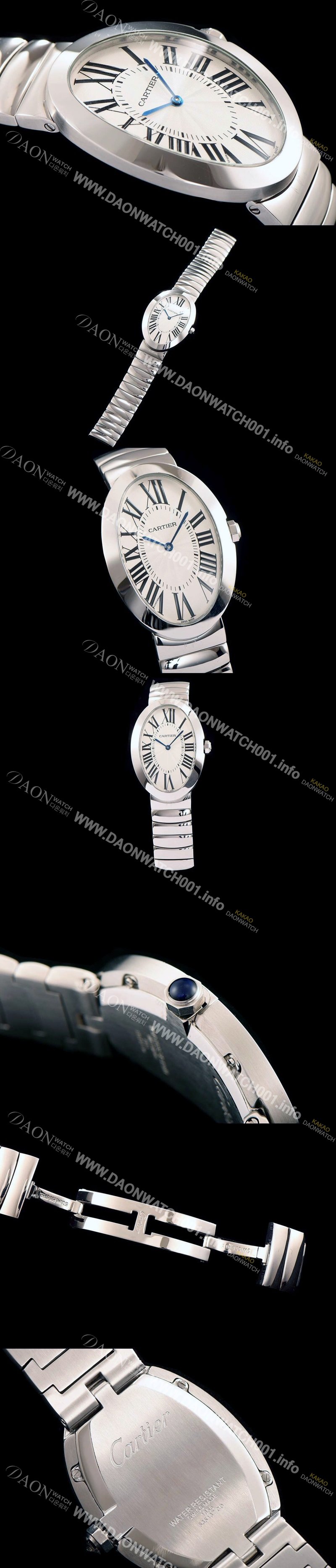 홍콩명품 [까르띠에] 여성용 베누아 스위스 쿼츠 실버 베젤 화이트 다이얼 CAR0011