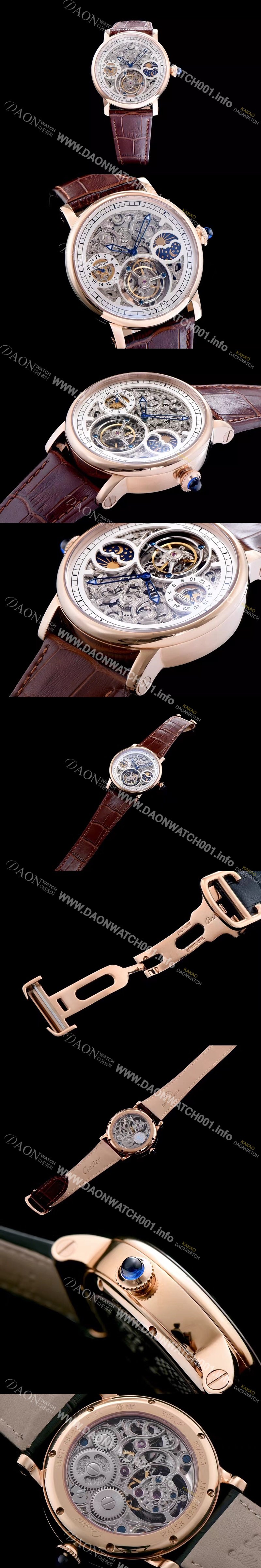 홍콩명품 [까르띠에] 남성용 로통드 드 까르띠에 투어빌론 시리즈 CAR0027