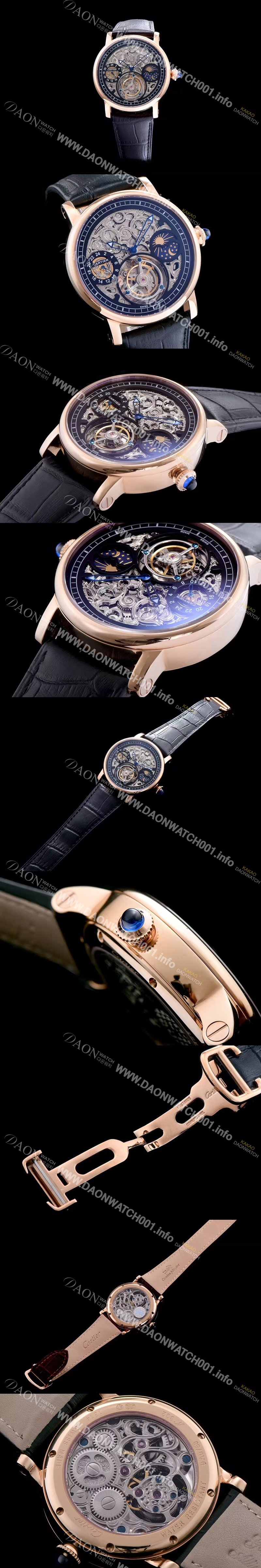 홍콩명품 [까르띠에] 남성용 로통드 드 까르띠에 투어빌론 시리즈 CAR0030