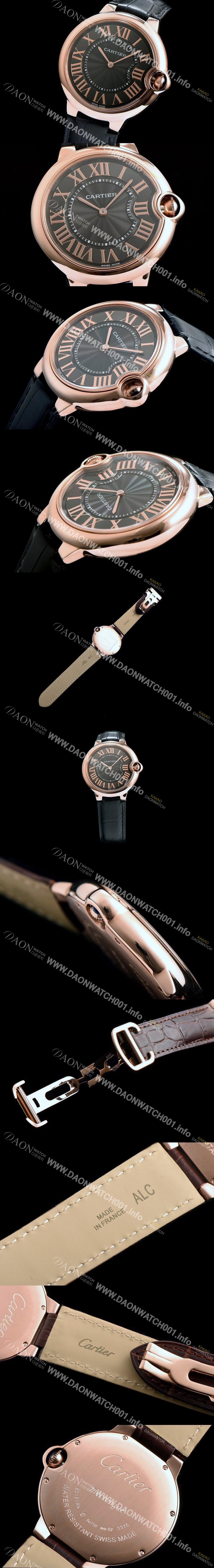 홍콩명품 [까르띠에] 남성용 발롱블루 W6920089블랙 다이얼 로즈골 CAR0031