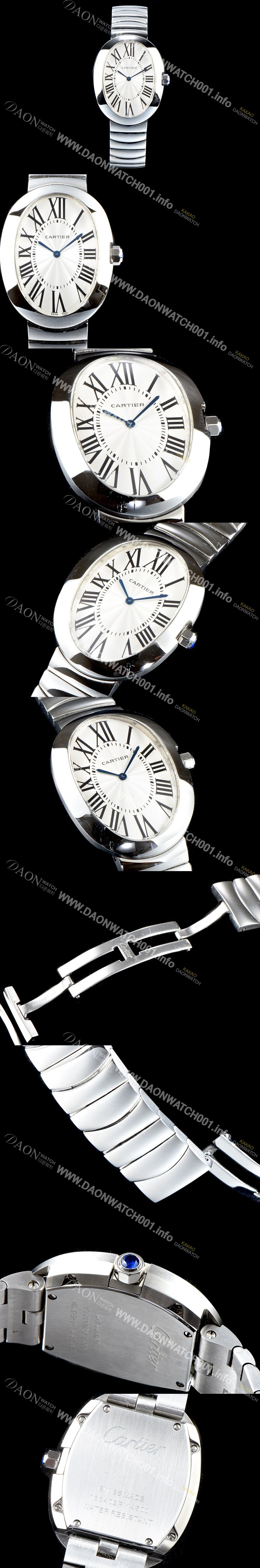 홍콩명품 [까르띠에] 여성용 베누아 워치 W8000006 라지 모델 화이트 다이얼 스위스 쿼츠 무브먼트 CAR0051