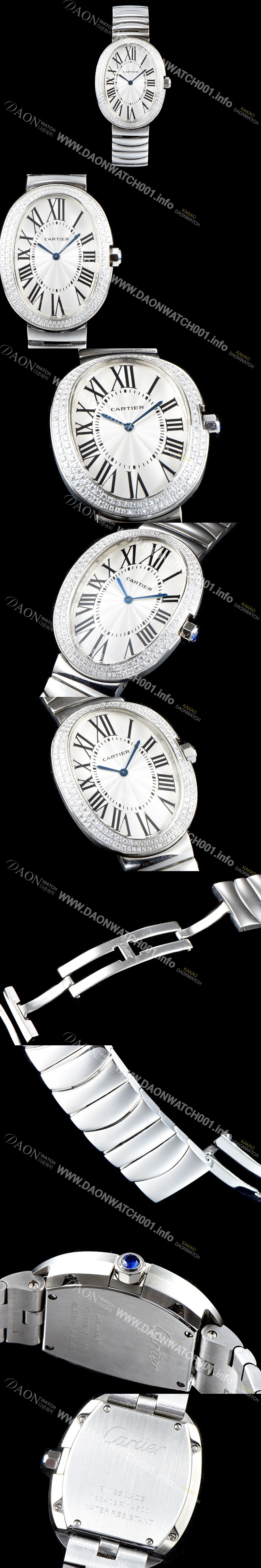 홍콩명품 [까르띠에] 여성용 베누아 워치 WB520010 라지 모델 1:1 수공 맞물림형식 최상급 쥬얼셋팅 화이트 다이얼 스위스 쿼츠 무브먼트 CAR0050