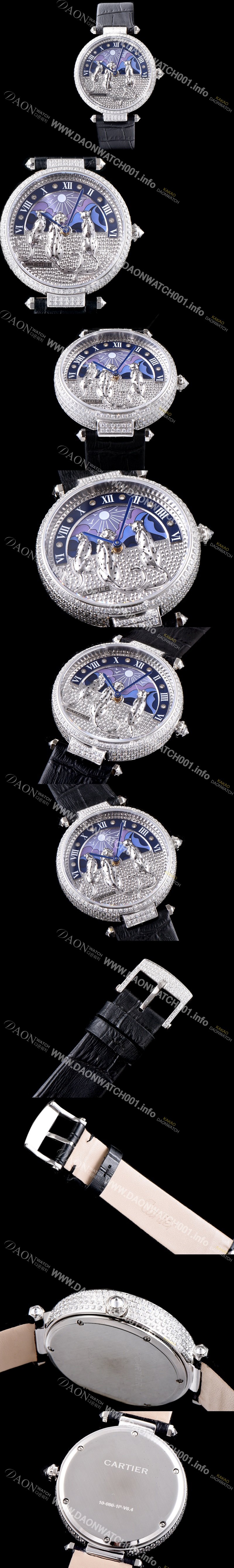 홍콩명품 [까르띠에] 남성용 레브 드 팬더 HPI00930 하이 쥬얼 세팅 픽첼 다이얼 스위스 쿼츠 무브먼 CAR0013