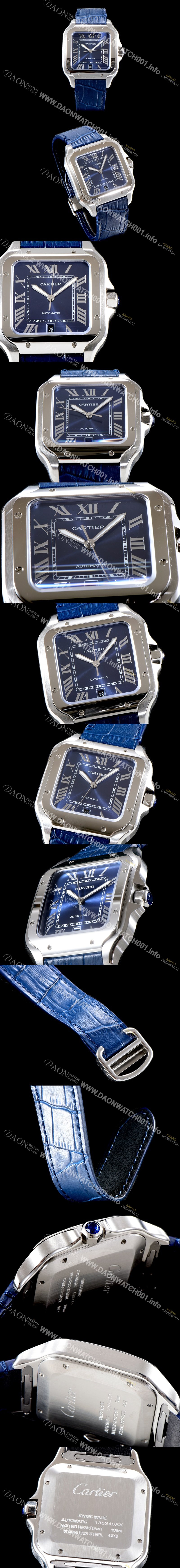 홍콩명품 [까르띠에] 남성용 산토스 드 까르띠에 워치!! WSSA0013 라지모델 세컨드 크림빛 신형 블루 다이얼 오토매틱 무브먼트 CAR4420