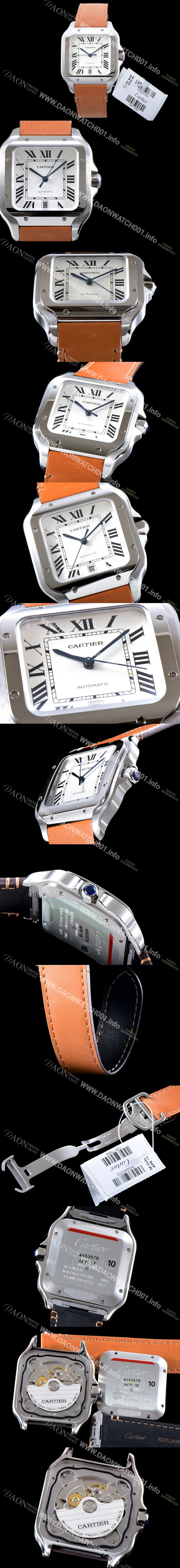 홍콩명품 [까르띠에] 남성용 NEW UP!! 산토스 드 까르띠에 워치!! WSSA0010 크림빛 신형 화이트 다이얼 오토매틱 무브먼트 CAR4044