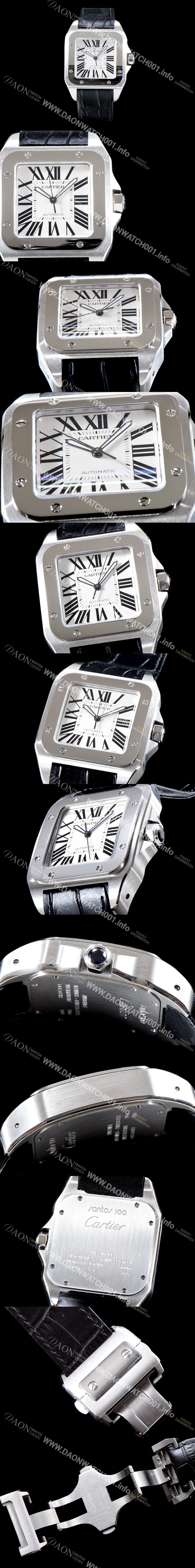 홍콩명품 [까르띠에] 남성용 904L 신형스틸-Cal. 1847 UP!! 산토스 100 워치 W20106X8 라지 모델 크림빛 신형 다이얼 오토매틱 무브먼트 CAR4005