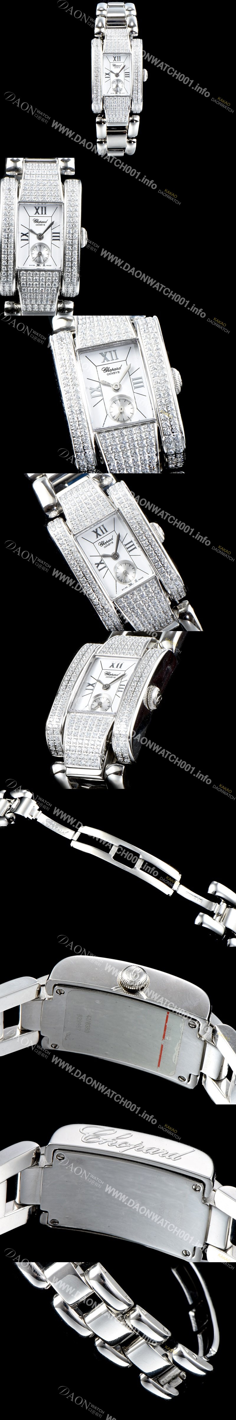 홍콩명품 [쇼파드] 여성용 라 스트라다 스위스 쿼츠 화이트 쥬얼리 베젤 실버다이얼 CHO0415