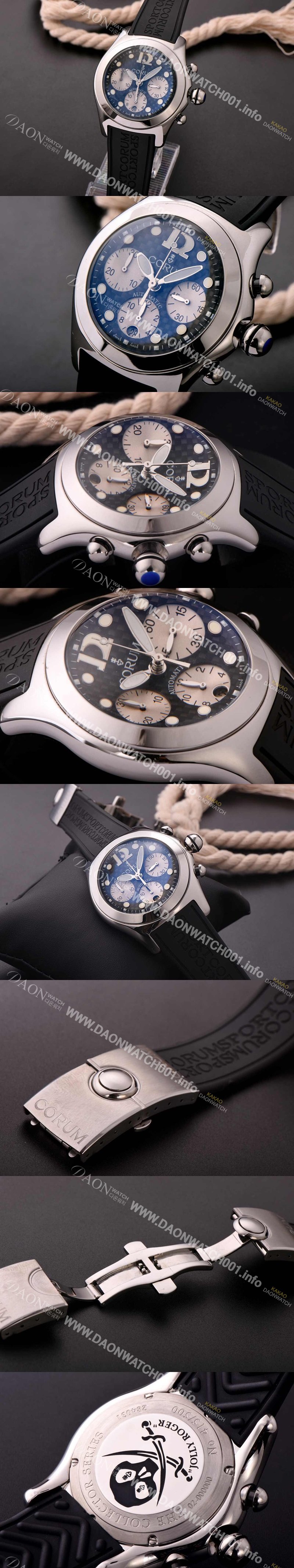 홍콩명품 [코럼] 남성용 버블 크로노그래프 블랙 다이얼 COR020