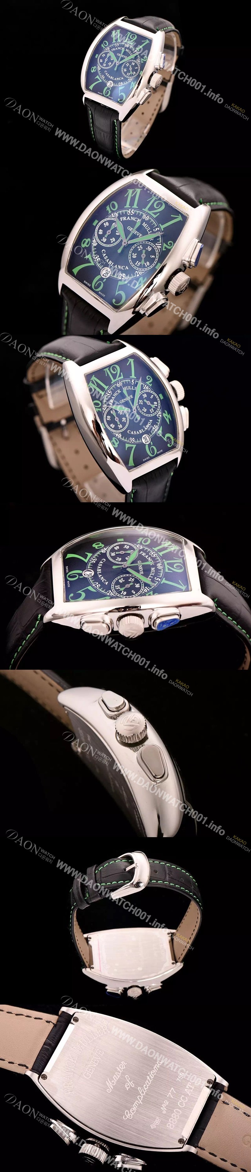 홍콩명품 [프랭크 뮬러] 남성용 카사블란카 크로노 블랙 다이얼 FRA4212