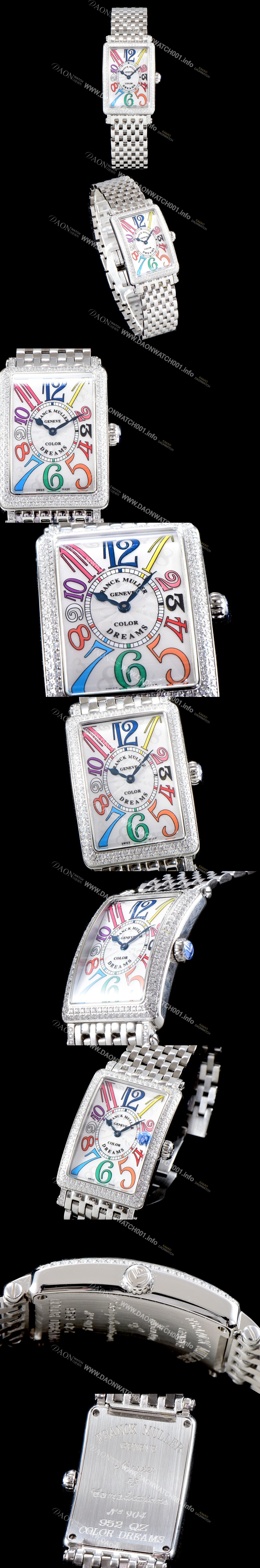 홍콩명품 [프랭크뮬러] 여성용 컬러오브드림즈 952 QZ 컬력션 쥬얼셋팅 케이스 화이트 다이얼 스위스 쿼츠 무브먼트 FRA04434