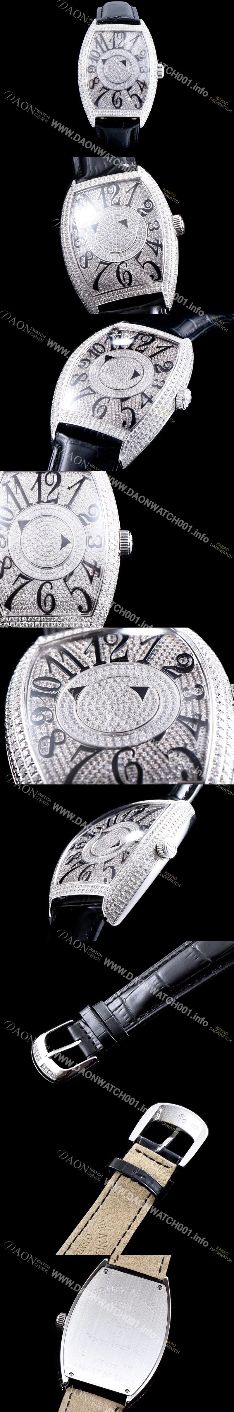 홍콩명품 [프랭크 뮬러] 남성용 화려함 극대화!!카사블란카 8880 DM D CD 더블 미스터리 최상급 퀄리티 쥬얼 화이트골드 다이아몬드 풀 셋팅 스위스 ETA 2824-A2 오토매틱 무브먼트 FRA0431