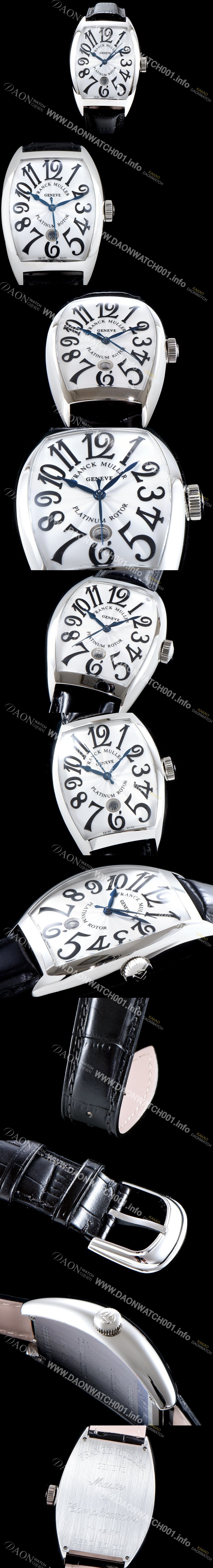 홍콩명품 [프랭크 뮬러] 남성용 최신버전 업그레이드형 카사블란카 5850 SC 플래티넘 로터!! 화이트&실버 물결무늬 다이얼 스위스 ETA 2824-A2오토매틱 FRA0403