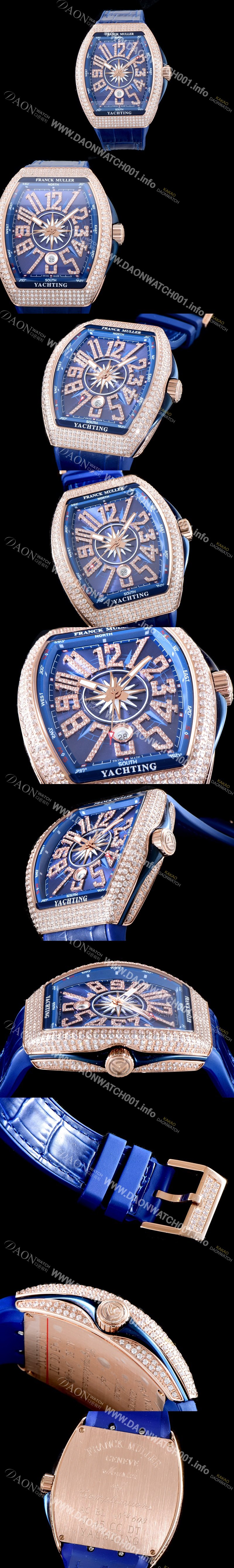 홍콩명품 [프랭크 뮬러] 남성용 마스터 컴플리케이션 V45 SC DT YACHTING 5N 뱅가드 요팅!! 일본산 최상급 퀄리티의 쥬얼셋팅 케이스 블루 다이얼 스위스 ETA 2824-A2오토매틱 FRA0400