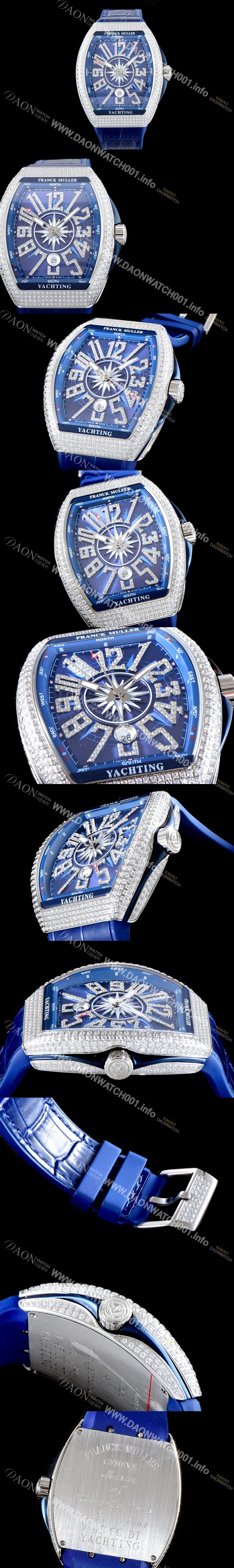 홍콩명품 [프랭크 뮬러] 남성용 마스터 컴플리케이션 V45 SC DT YACHTING 5N 뱅가드 요팅!! 일본산 최상급 퀄리티의 쥬얼셋팅 케이스 블루 다이얼 스위스 ETA 2824-A2오토매틱 FRA0400