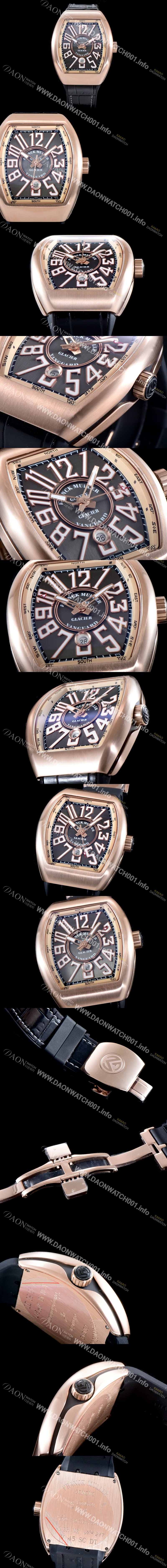 홍콩명품 [프랭크 뮬러] 남성용 마스터 컴플리케이션 V45 SC DT YACHTING 5N 뱅가드 요팅!! 고급스러운 18K로즈골드 케이스 그레이 다이얼 스위스 ETA 2824-A2오토매틱 FRA0450