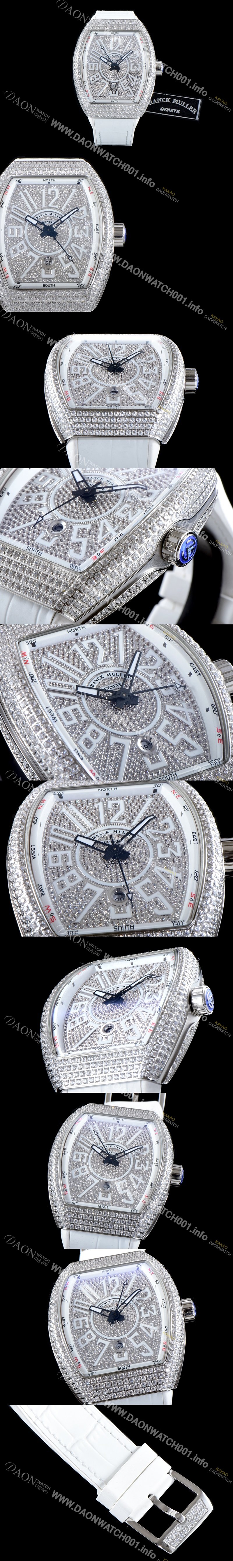 홍콩명품 [프랭크 뮬러] 남성용 마스터 컴플리케이션 V45 SC DT YACHTING 5N 뱅가드 요팅!! 일본산 최상급 퀄리티의 쥬얼셋팅 케이스 다이아몬드 풀 셋팅 다이얼 스위스 ETA 2824-A2오토매틱 FRA0410