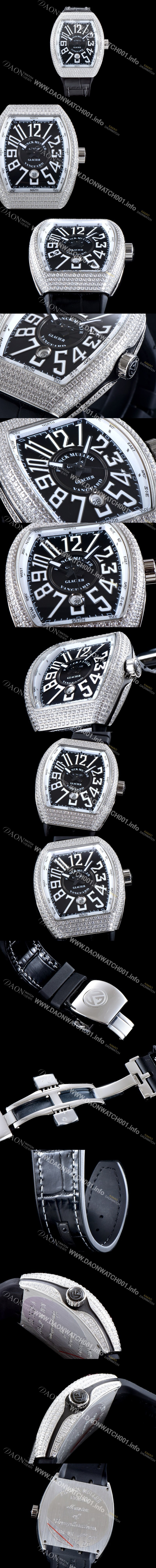 홍콩명품 [프랭크 뮬러] 남성용 마스터 컴플리케이션 V45 SC DT YACHTING 5N 뱅가드 요팅!! 일본산 최상급 퀄리티의 쥬얼셋팅 케이스 블랙&화이트 다이얼 스위스 ETA 2824-A2오토매틱 FRA0414