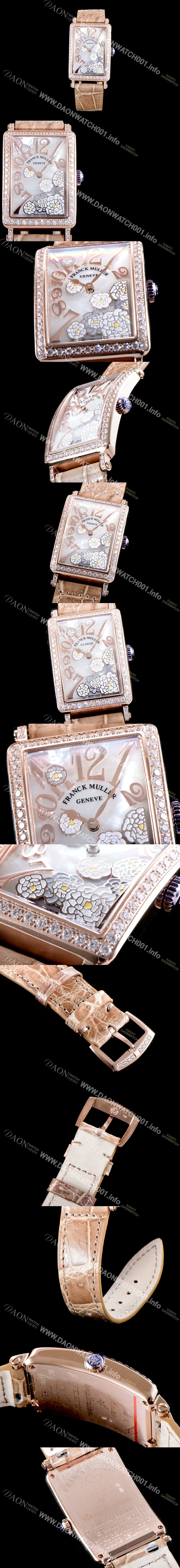 홍콩명품 [프랭크뮬러] 여성용 롱아일렌드 952 QZ ORC D 1R 컬력션 최상급 퀄리티의 쥬얼셋팅 케이스 화이트 마더 오브 펄 다이얼 스위스 쿼츠 무브먼트 FRA0410