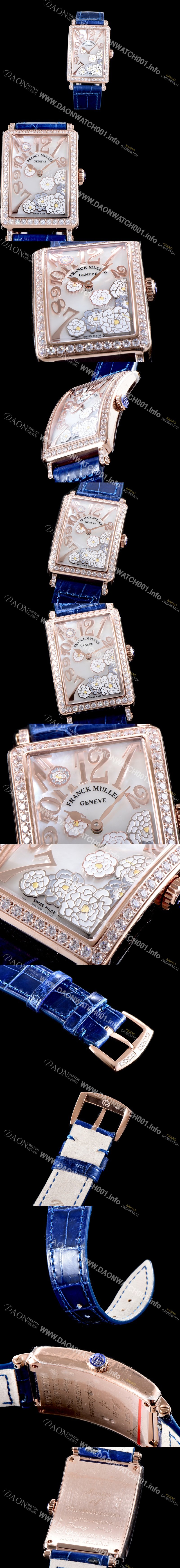 홍콩명품 [프랭크뮬러] 여성용 롱아일렌드 952 QZ ORC D 1R 컬력션 최상급 퀄리티의 쥬얼셋팅 케이스 화이트 마더 오브 펄 다이얼 스위스 쿼츠 무브먼트 FRA0415