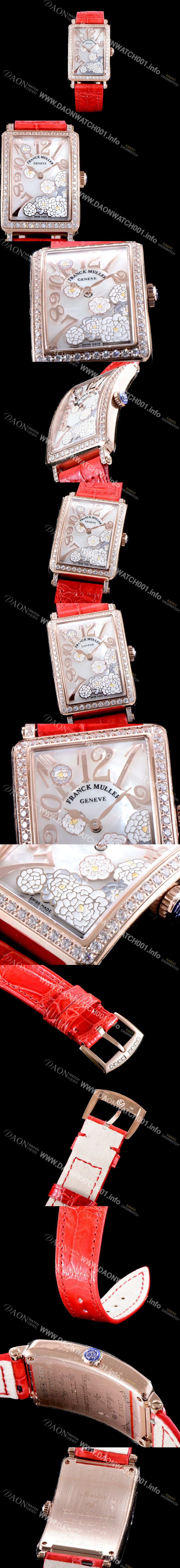 홍콩명품 [프랭크뮬러] 여성용 롱아일렌드 952 QZ ORC D 1R 컬력션 최상급 퀄리티의 쥬얼셋팅 케이스 화이트 마더 오브 펄 다이얼 스위스 쿼츠 무브먼트 FRA0411