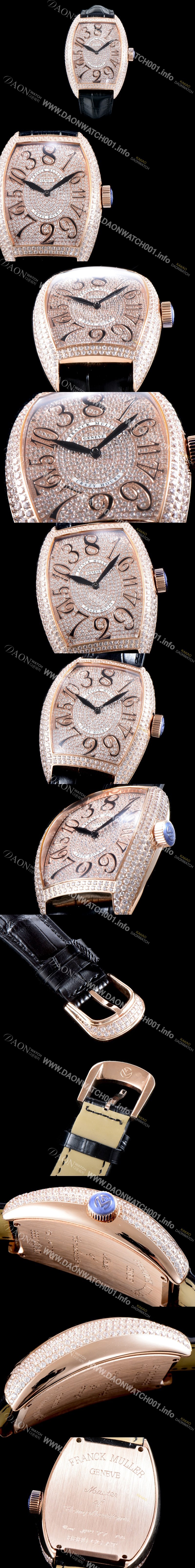 홍콩명품 [프랭크 뮬러] 남성용 크레이지 아워스 8880 CH 풀 다이아셋팅!! 18K 로즈골드 오토매틱 무브먼트 FRA0410