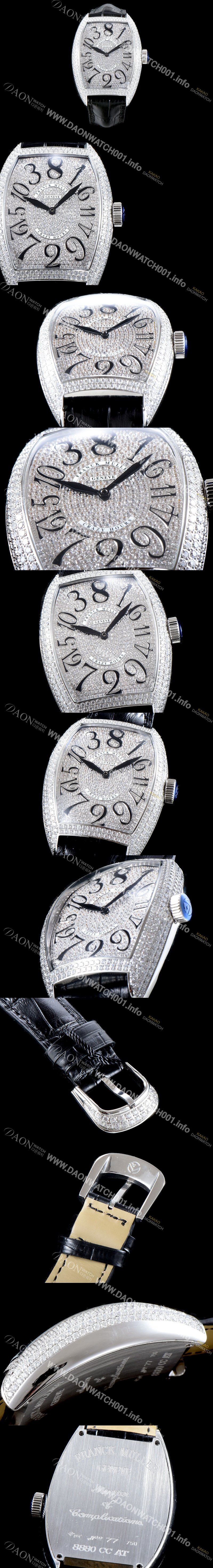 홍콩명품 [프랭크 뮬러] 남성용 크레이지 아워스 8880 CH 풀 다이아셋팅!! 18K 화이트골드 오토매틱 무브먼트 FRA0400