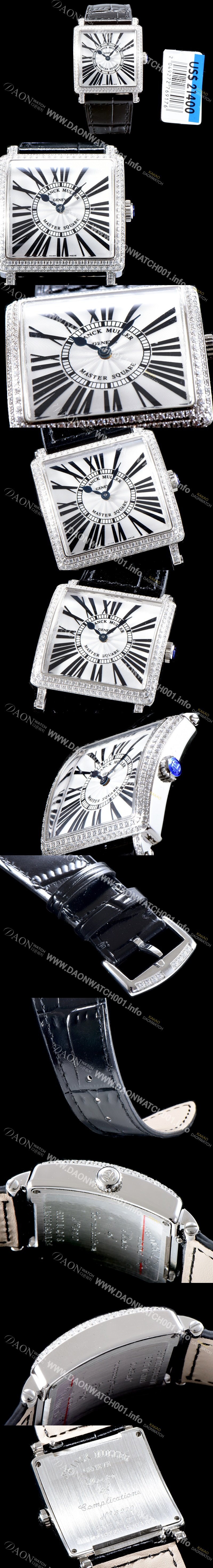 홍콩명품 [프랭크뮬러] 여성용 마스터 스퀘어6002 L QZ V 쥬얼 다이아몬드 베젤 스위스 정품 쿼츠 무브먼 FRA4405