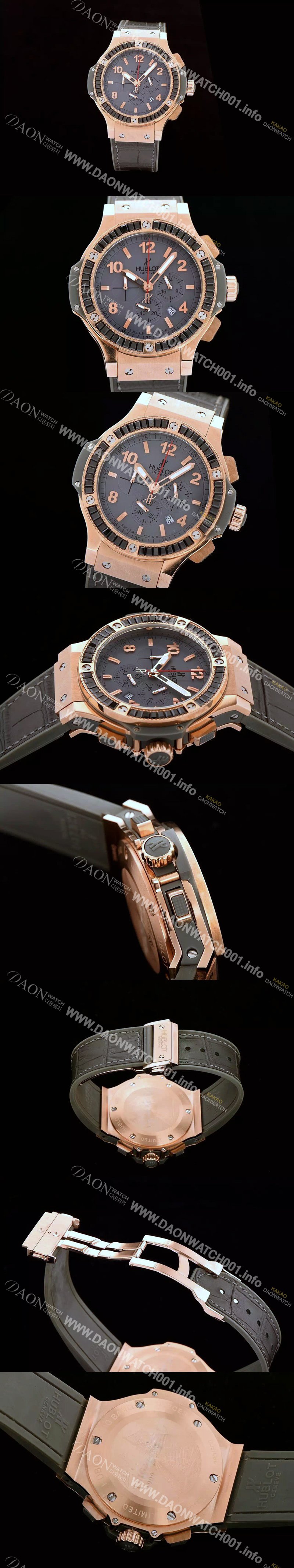 홍콩명품 [휴블렛] 남성용 빅뱅 에볼루션 쿼츠 다이아몬드 버젼 그레이다이얼 HUB0442